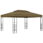 Gazebo con Luci LED a Stringa 3x4 m Grigio Talpa