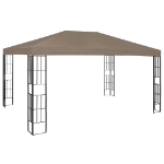 Gazebo con Luci a Stringa LED 4x3 m Grigio Talpa