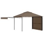 Gazebo Tetto Doppio Estendibile 3x3x2,75m Grigio Talpa 180g/m²