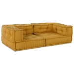 Pouf Modulare Giallo 140x70x36 in Tessuto