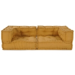 Pouf Modulare Giallo 140x70x36 in Tessuto