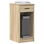 Supporto per Computer a Torre con Cassetto Rovere 35x45x77 cm