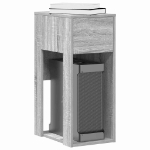 Supporto a Torre per Computer con Cassetto Grigio 30x44x74 cm