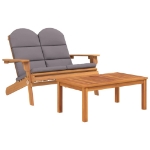 Set Salotto da Giardino Adirondack 2pz Legno Massello di Acacia