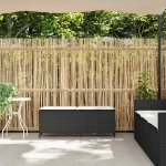 Panca da Giardino con Cuscino Nera 110x30x40,5 cm in Polyrattan