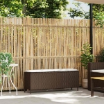 Panca da Giardino con Cuscino Marrone 110x30x40,5 cm Polyrattan