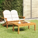 Set Salotto da Giardino Adirondack 2pz Legno Massello di Acacia