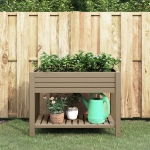 Fioriera da Giardino Marrone Chiaro 110x45x79 cm Polipropilene